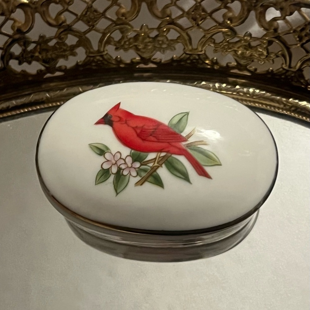 Vintage Lefton Cardinal Trinket Dish, Ring Dish, Jewelry Holder, Mother’s Day